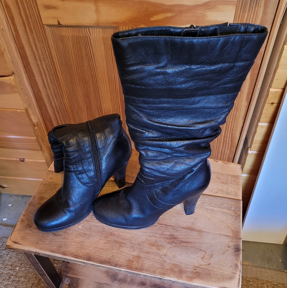 Leather boots